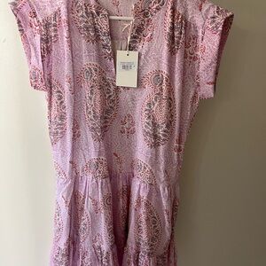 Oliphant Pink and Crimson Paisley Dress